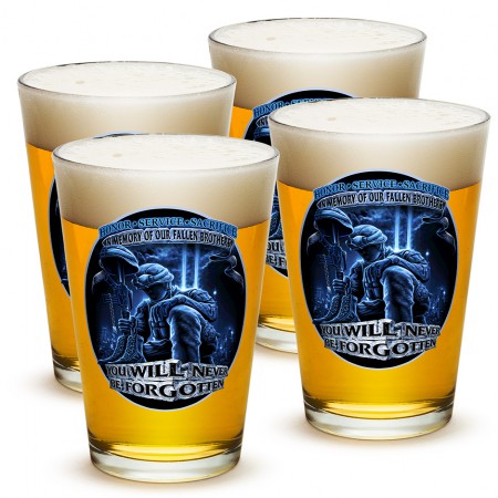 Four Pack Fallen Brothers Soldier Beer Pints