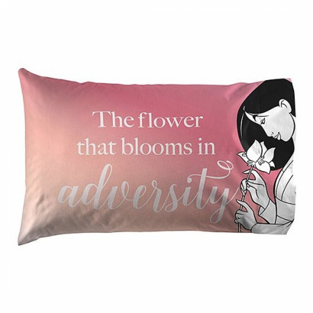 Disney Mulan Blooming Flower 1Pack Reversible Pillowcase