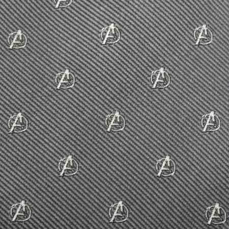 Avengers Logo Gray Mens Silk Tie