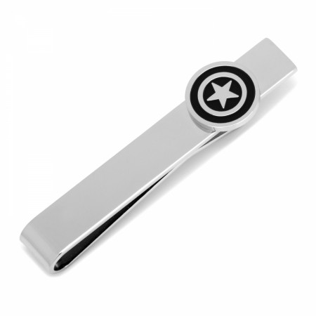 Captain America Shield Monochrome Tie Bar