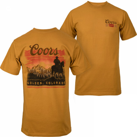 Coors Sunset in Golden Colorado Wheat Colorway Front/Back Print T-Shirt