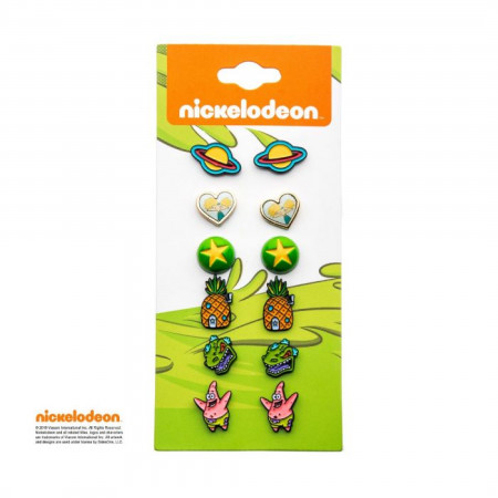 Nickelodeon Famous Character Earrings 6-Pair Set