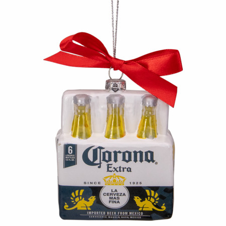 Corona Extra Six Pack Glass Christmas Ornaments Set of 6