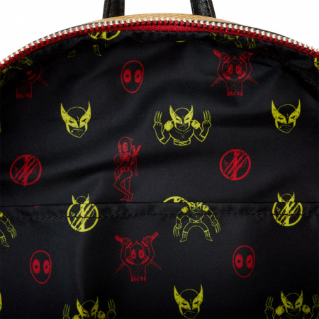 Deadpool 3 Mini Metallic Faux Leather Backpack By Loungefly