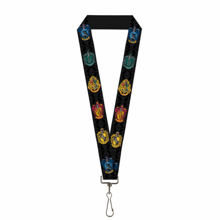 Harry Potter Hogwarts Houses Crests Lanyard