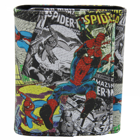 The Amazing Spider-Man Swinging from The Pages Trifold Wallet