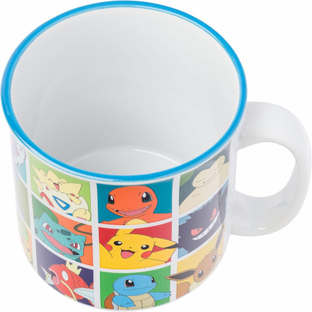 Pokemon Pop Color Grid 20 Ounce Ceramic Camper Mug