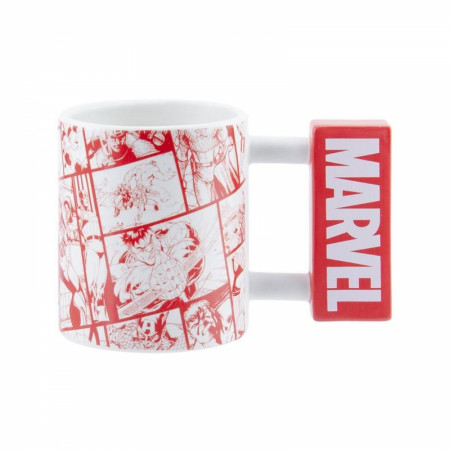 Marvel Logo and Comic Strips 15oz Ceramic Mug