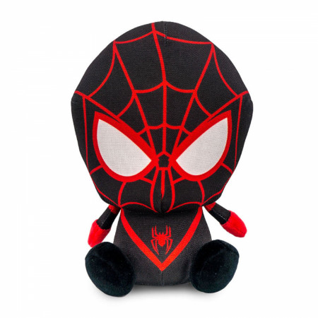 Spider-Man Miles Morales Full Body Sitting Pose Plush Squeaky Dog Toy