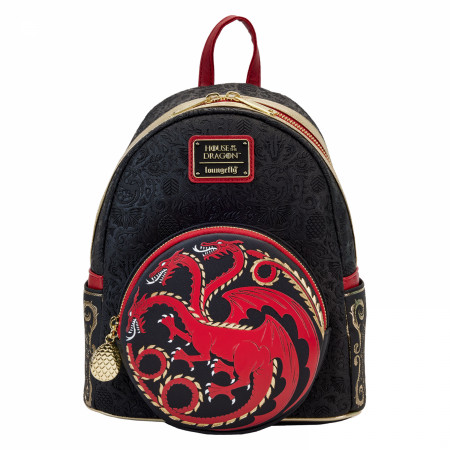 House of The Dragon Golden Targaryen Mini Backpack by Loungefly