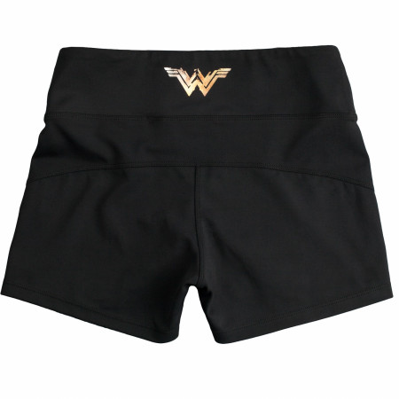 Wonder Woman Black and Gold Women's Shorts