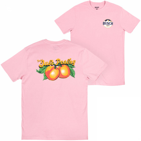 Busch Light Just Peachy Front and Back Print T-Shirt