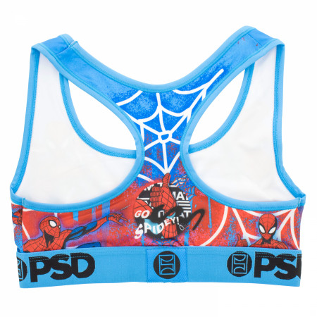 Spider-Man Peter Parker Drip PSD Sports Bra