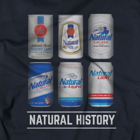 Natural Light Natty History Rowdy Gentleman Long Sleeve Navy Blue Tee Shirt