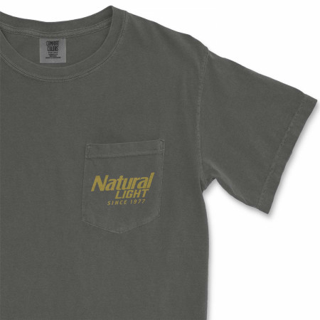 Natural Light 'Brewed In America' - Short Sleeve Comfort Colors Pocket T-Shirt