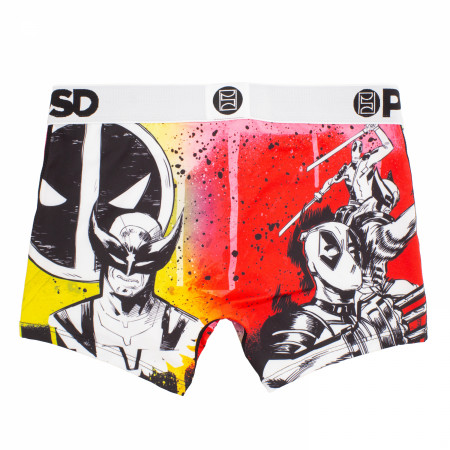 Deadpool and Wolverine Color Splash PSD Boy Shorts Underwear