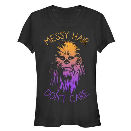 Star Wars Chewbacca Messy Hair Don't Care Juniors T-Shirt