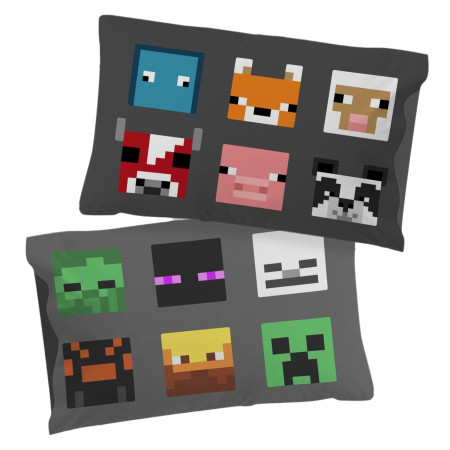 Minecraft Friend or Foe Double-Sided Pillow Case 1-Pack