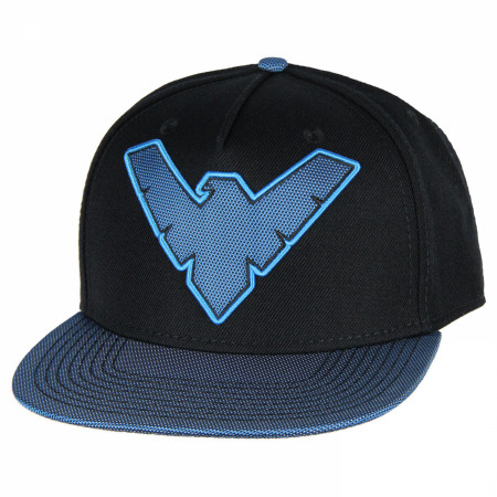 Nightwing Embroidered Logo Adjustable Flatbill Snapback Cap