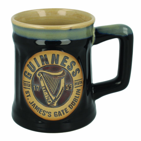 Guinness Embossed Logo Pottery Mug