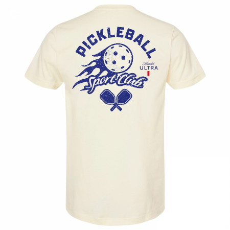 Michelob Ultra Pickleball Sport Club Front and Back Print T-Shirt