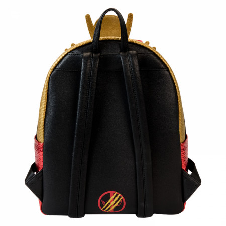 Deadpool 3 Mini Metallic Faux Leather Backpack By Loungefly