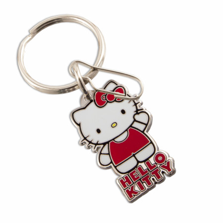 Hello Kitty Waving Enamel Keychain