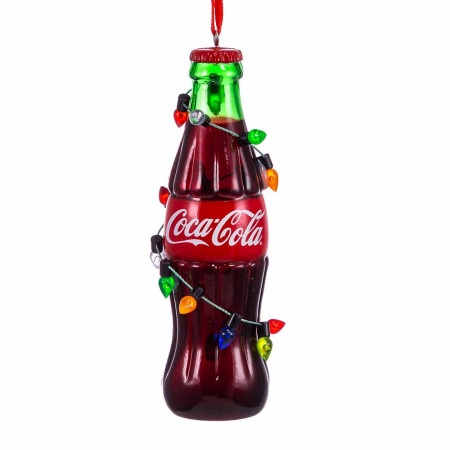 Coca-Cola Bottle With Colorful Lights Holiday Ornament