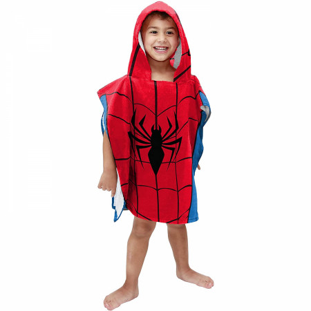 Marvel Spider-Man Youth Hooded Poncho Towel