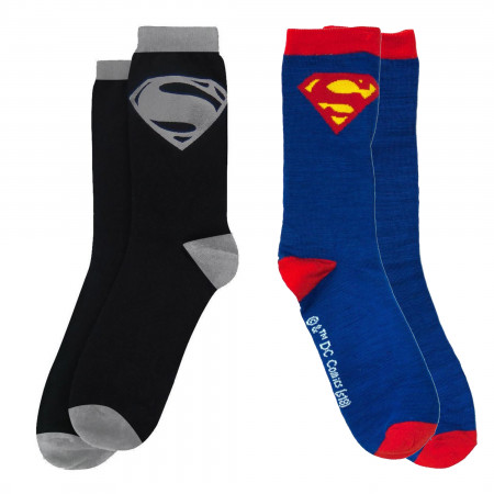 Superman Symbols Crew Socks 2-Pair Pack