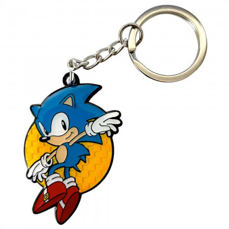 Sonic The Hedgehog Leaping Sonic Enamel Keychain