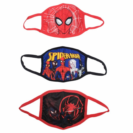 Spider-Man and Miles Morales Team Characters 3-Pack of Kids Face Masks