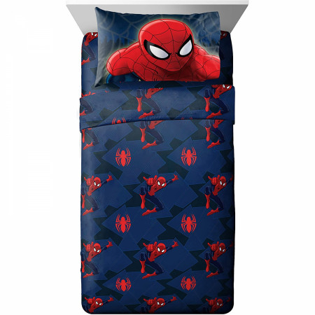 Marvel Spider-Man Saving The Day Microfiber 3-Piece Twin Sheet Set