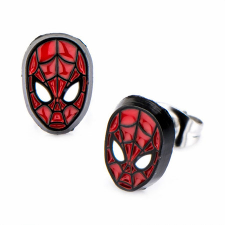 Marvel Comics Spider-Man Mask Stud Earrings