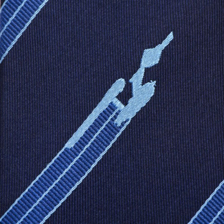 Star Trek Enterprise Flight Blue Stripe Men's Silk Tie