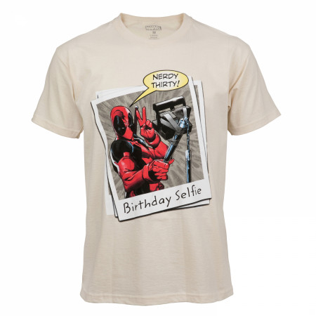 Deadpool Nerdy Thirty Birthday Selfie T-Shirt
