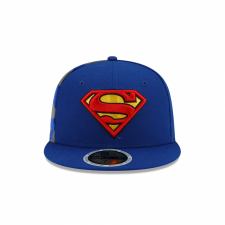 DC Comics Superman Side Panel Logo New Era 59Fifty Fitted Flat Bill Hat