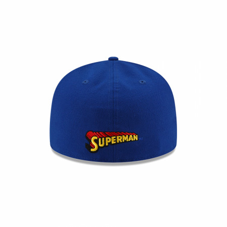 DC Comics Superman Side Panel Logo New Era 59Fifty Fitted Flat Bill Hat