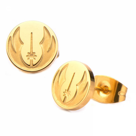 Star Wars Jedi Order Golden Stud Earrings