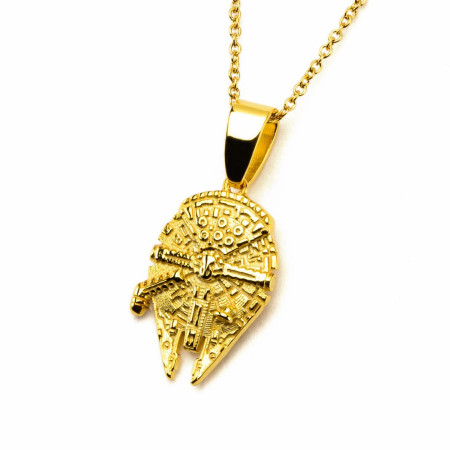 Star Wars Millennium Falcon Golden Pendant Necklace