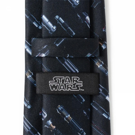 Star Wars Black Lightsaber Pattern Men's Neck Tie