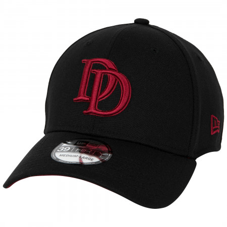 Daredevil Logo Black Colorway New Era 39Thirty Fitted Hat