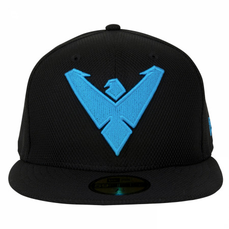 Nightwing Symbol Black Colorway New Era 59Fifty Fitted Hat