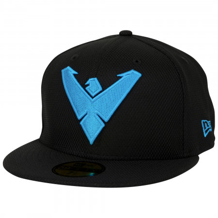 Nightwing Symbol Black Colorway New Era 59Fifty Fitted Hat