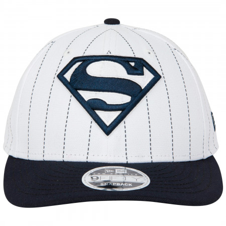 Superman Logo Pinstripe Low Profile New Era 9Fifty Adjustable Hat