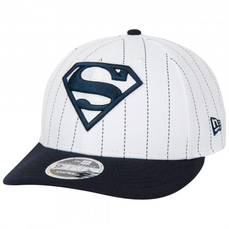 Superman Logo Pinstripe Low Profile New Era 9Fifty Adjustable Hat