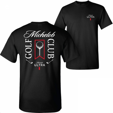 Michelob Ultra Golf Club Black Colorway Front/Back Print T-Shirt