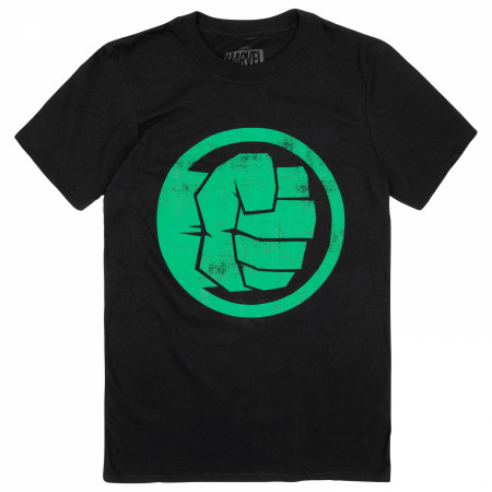 Hulk Fist Bump on Men's  Black T-Shirt