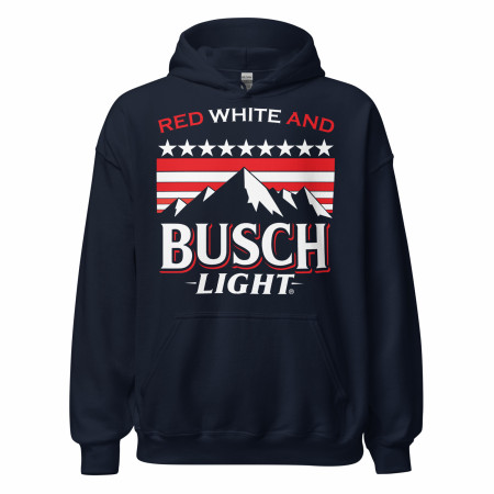 Busch Red White & Busch Light Navy Blue Hoodie