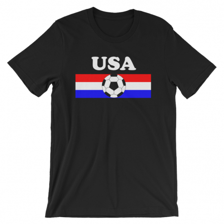 World Cup Soccer USA Black Tshirt